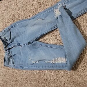 Distressed Wax Jean